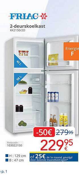 Friac 2deurskoelkast