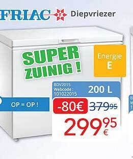 Eldi Friac diepvriezer aanbieding