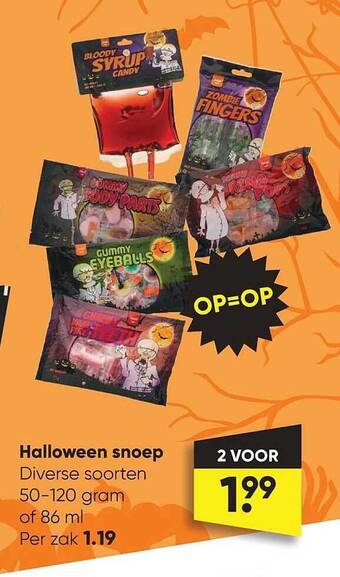 Big Bazar Halloween snoep aanbieding