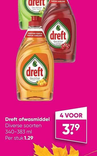 Big Bazar Dreft afwasmiddel aanbieding