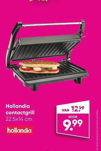 Big Bazar Hollandia contactgrill aanbieding