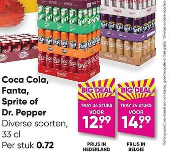 Coca cola, fanta, sprite of dr pepper