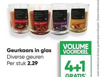 Big Bazar Geurkaars in glas aanbieding