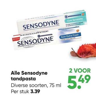 Big Bazar Sensodyne tandpasta aanbieding