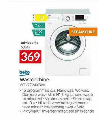 Selexion Beko wasmachine aanbieding