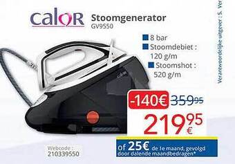 Eldi Calor stoomgenerator aanbieding