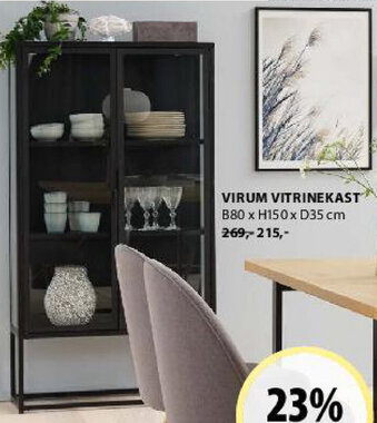 Jysk Virum Vitrinekast aanbieding
