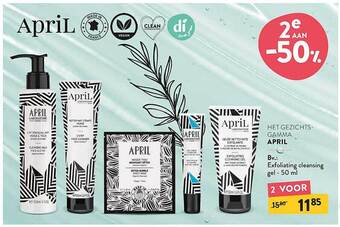 Di April exfoliating cleansing gel aanbieding