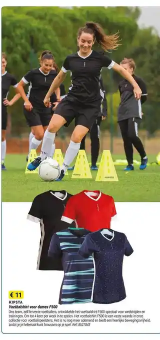 Decathlon Kipsta voetbalshirt voor dames f500 aanbieding