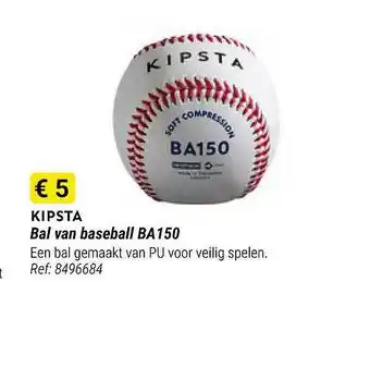 Decathlon Kipsta bal van baseball ba150 aanbieding
