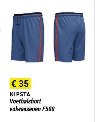 Decathlon Kipsta voetbalshort volwassenen f500 aanbieding