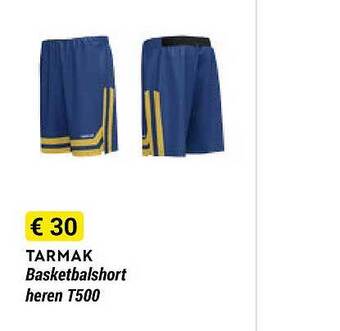 Decathlon Tarmak basketbalshort heren t500 aanbieding
