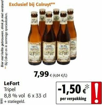 Colruyt Lefort tripel aanbieding