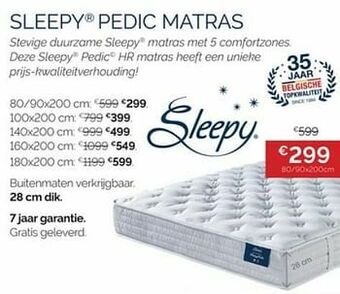 Sleepworld Sleepy pedic matras aanbieding
