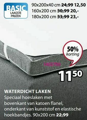 Jysk Waterdicht laken aanbieding