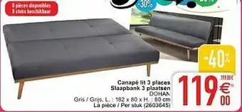 Cora Canapé lit 3 places slaapbank 3 plaatsen dohan aanbieding
