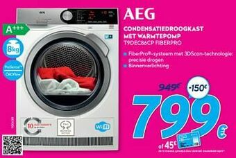 Krëfel Aeg condensatiedroogkast met warmtepomp t9dec86cp fiberpro aanbieding