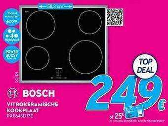 Krëfel Bosch vitrokeramische kookplaat pke645d17e aanbieding