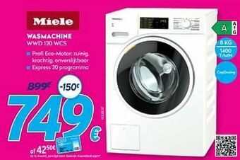 Krëfel Miele wasmachine wwd 120 wcs aanbieding