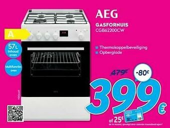 Aeg gasfornuis cgb62200cw
