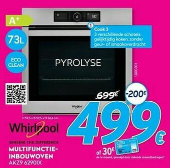 Krëfel Whirlpool multifunctieinbouwoven akz9 6290ix aanbieding