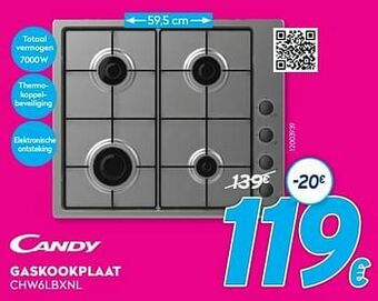Krëfel Candy gaskookplaat chw6lbxnl aanbieding