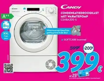 Krëfel Candy condensatiedroogkast met warmtepomp csh8a2de-s aanbieding