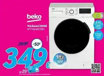 Krëfel Beko wasmachine wtv8140csb1 aanbieding