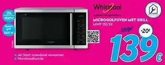 Krëfel Whirlpool microgolfoven met grill mwp 253 sx aanbieding
