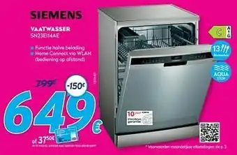 Krëfel Siemens vaatwasser sn23ei14ae aanbieding