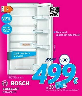 Krëfel Bosch koelkast kir24nsf0 aanbieding