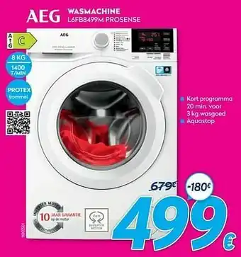 Krëfel Aeg wasmachine l6fb8499m prosense aanbieding