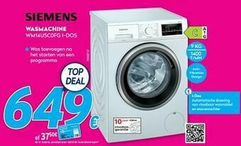Krëfel Siemens wasmachine wm14usc0fg i-dos aanbieding