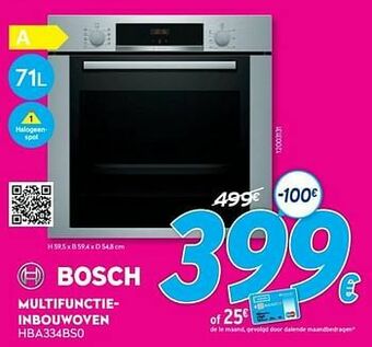 Krëfel Bosch multifunctieinbouwoven hba334bs0 aanbieding