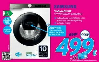 Krëfel Samsung wasmachine ww90t554aat addwash aanbieding