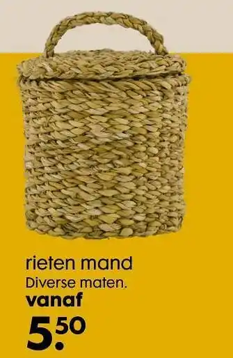 HEMA Rieten mand aanbieding