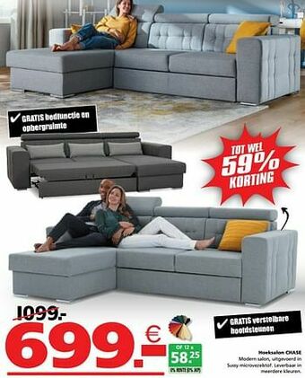 Seats and Sofas Hoeksalon chase aanbieding