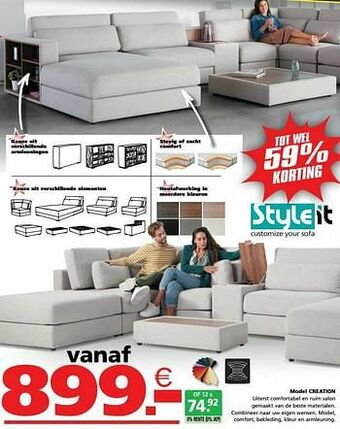 Seats and Sofas Model creation aanbieding
