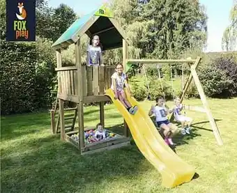 Dreamland Fox play schommel Riverside met gele glijbaan aanbieding