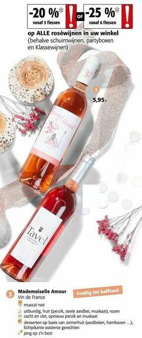 Colruyt Mademoiselle amour vin de france aanbieding