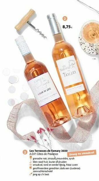 Colruyt Les terrasses de tamary 2020 a.o.p. côtes de provence aanbieding
