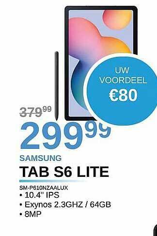 AUVA Samsung Tab S6 Lite aanbieding