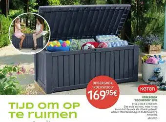HandyHome Keter Opbergbox 'rockwood' 570l aanbieding
