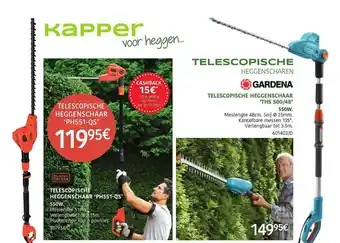 HandyHome Black+decker Telescopische Heggenschaar 'ph551-qs' En Gardena Telescopische Heggenschaar 'ths 500-48' aanbieding