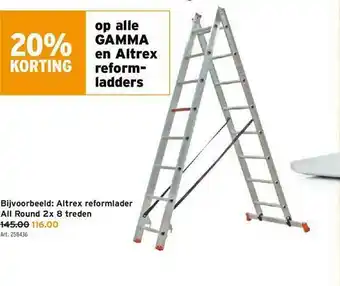 GAMMA 20% Korting Op Alle Gamma En Altrex Reform-ladders aanbieding