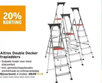 GAMMA 20% Korting Altrex Double Decker Trapladders aanbieding