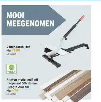 Laminaatsnijder En Plinten Model Mdf Wit