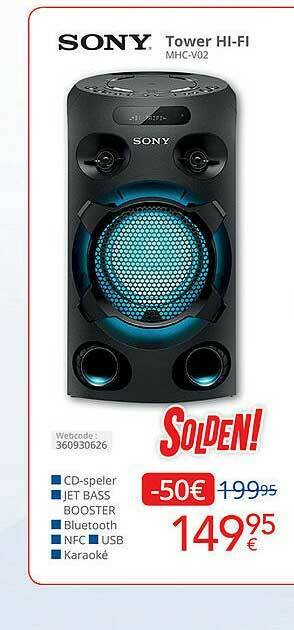 Eldi Sony Tower Hi-fi aanbieding