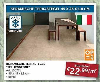 Zelfbouwmarkt Keramische Terrastegel aanbieding
