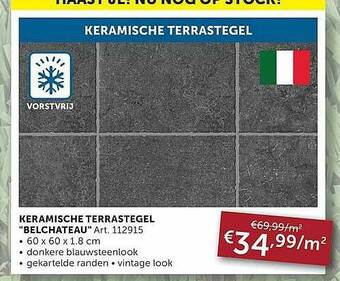 Zelfbouwmarkt Keramische Terrastegel aanbieding